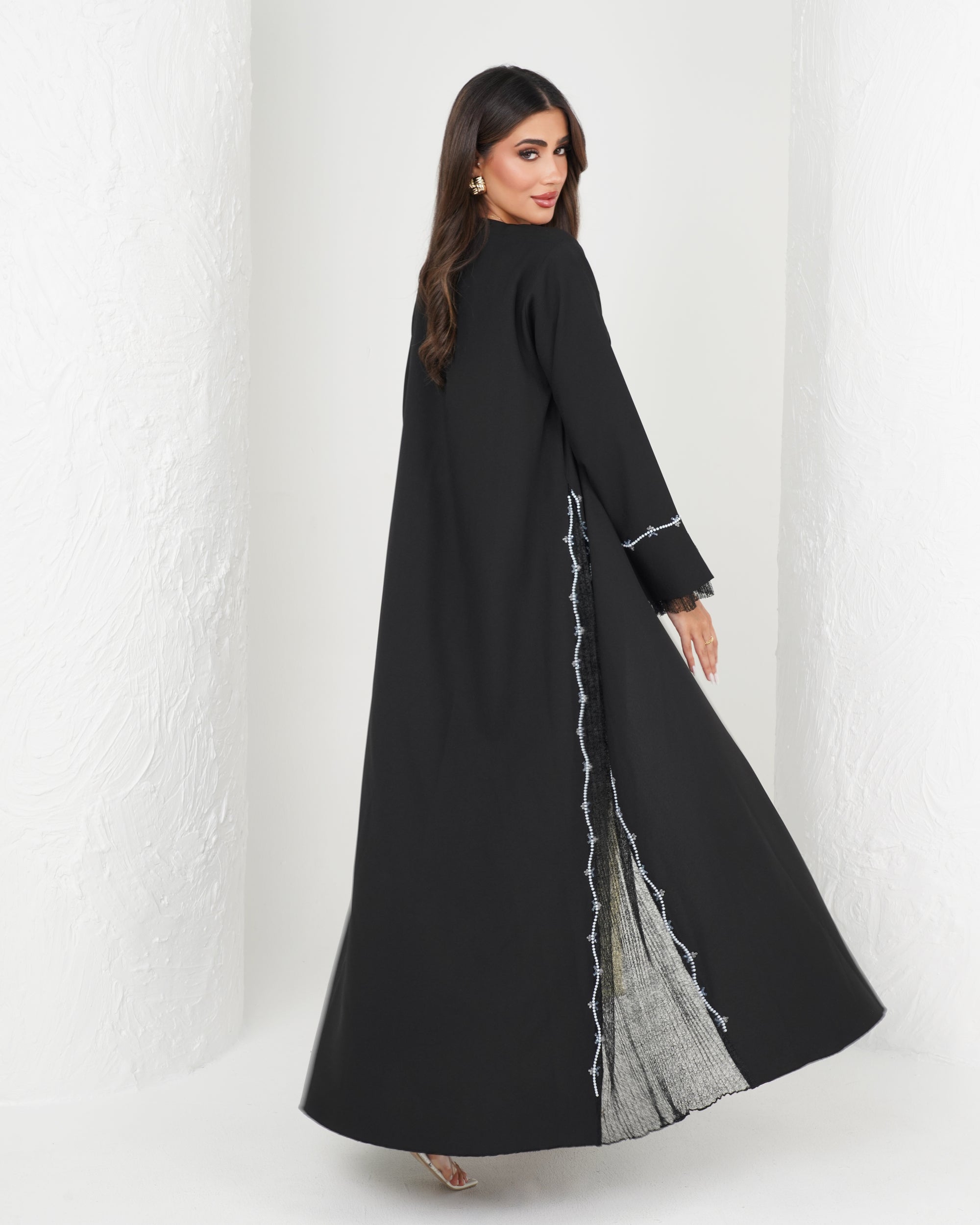 R144 Black Summer collection Abaya Set