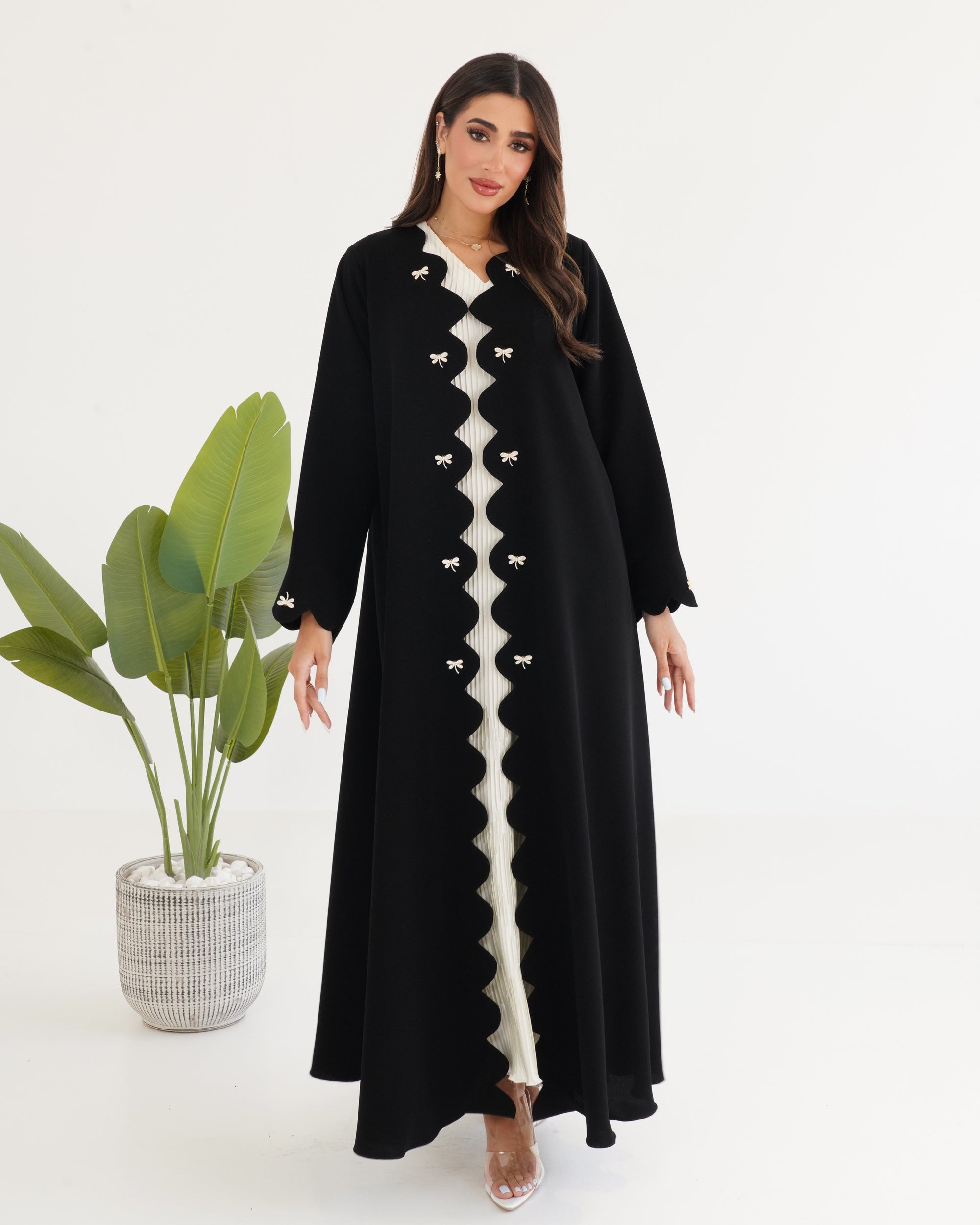 R107 Black Abaya Set
