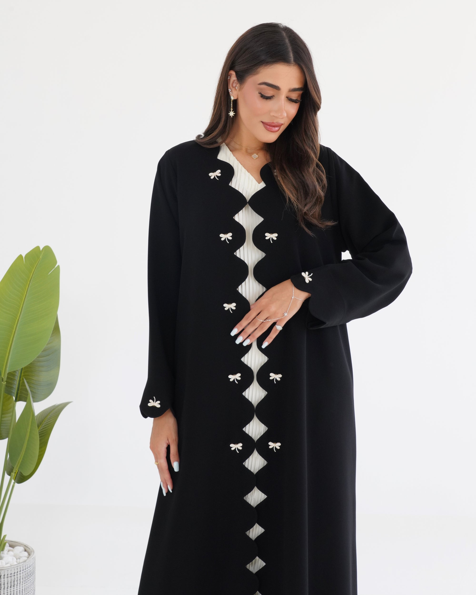 R107 Black Abaya Set