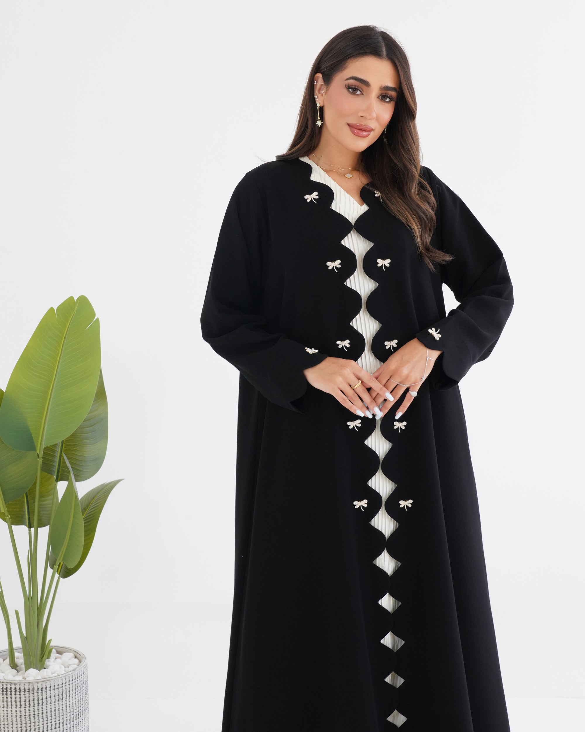 R107 Black Abaya Set