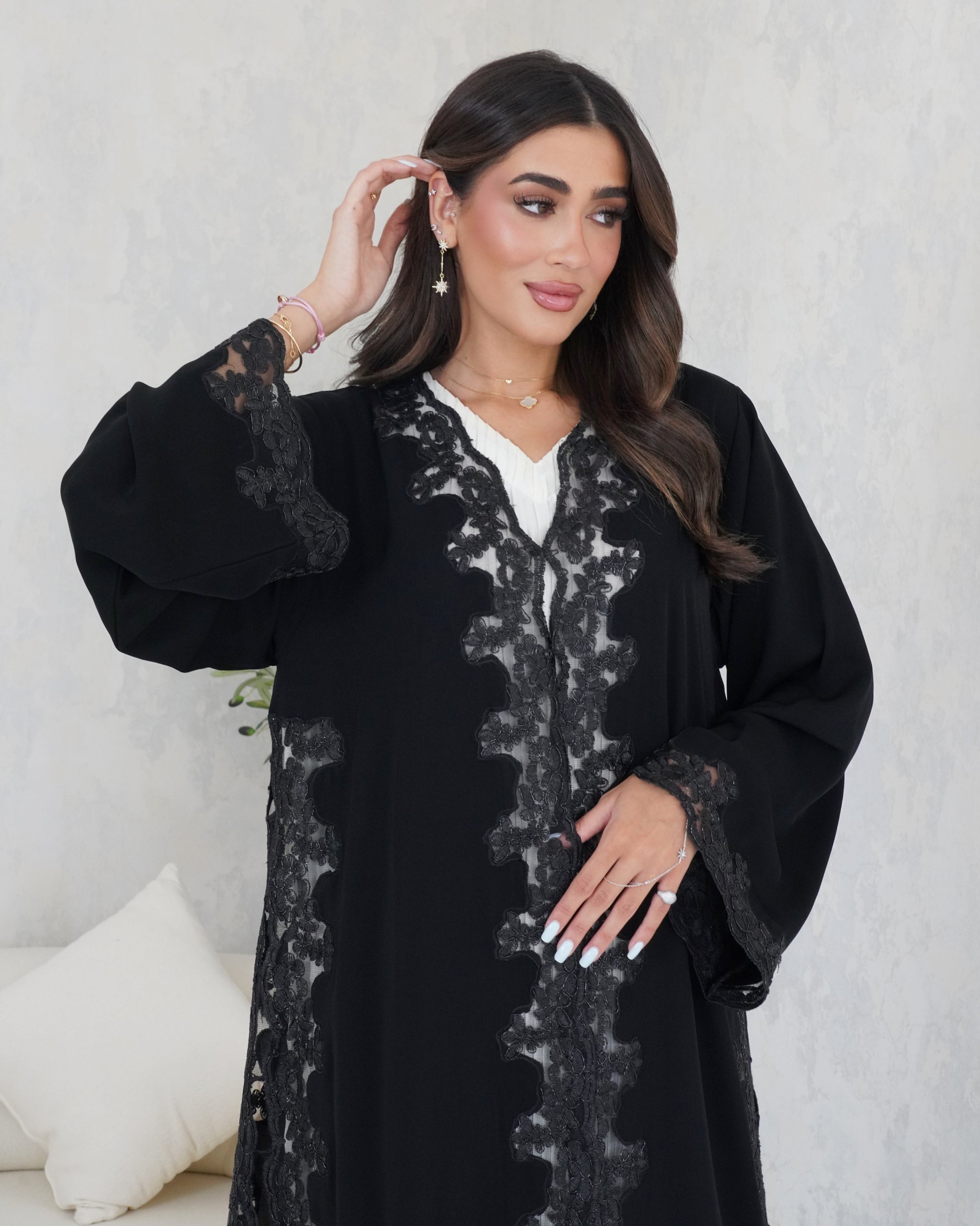 R104 Black Abaya Set