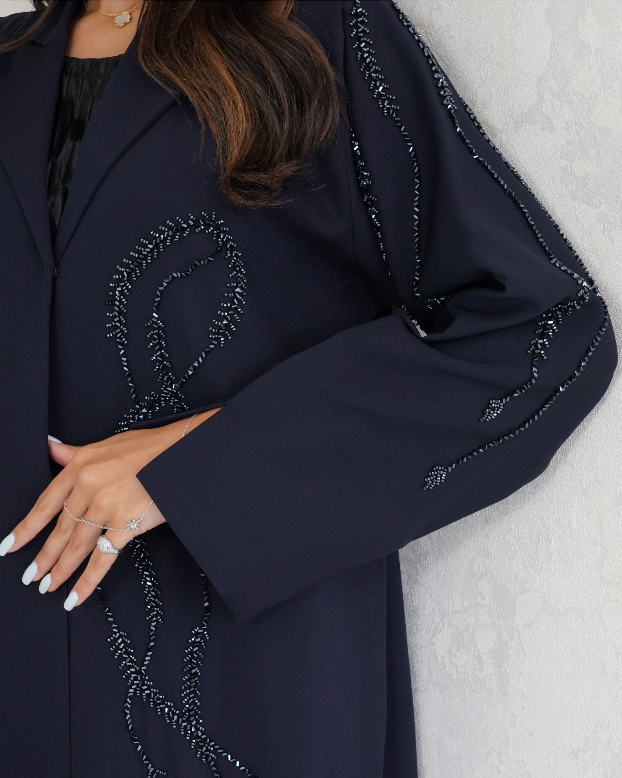 R100  Blue Abaya Set