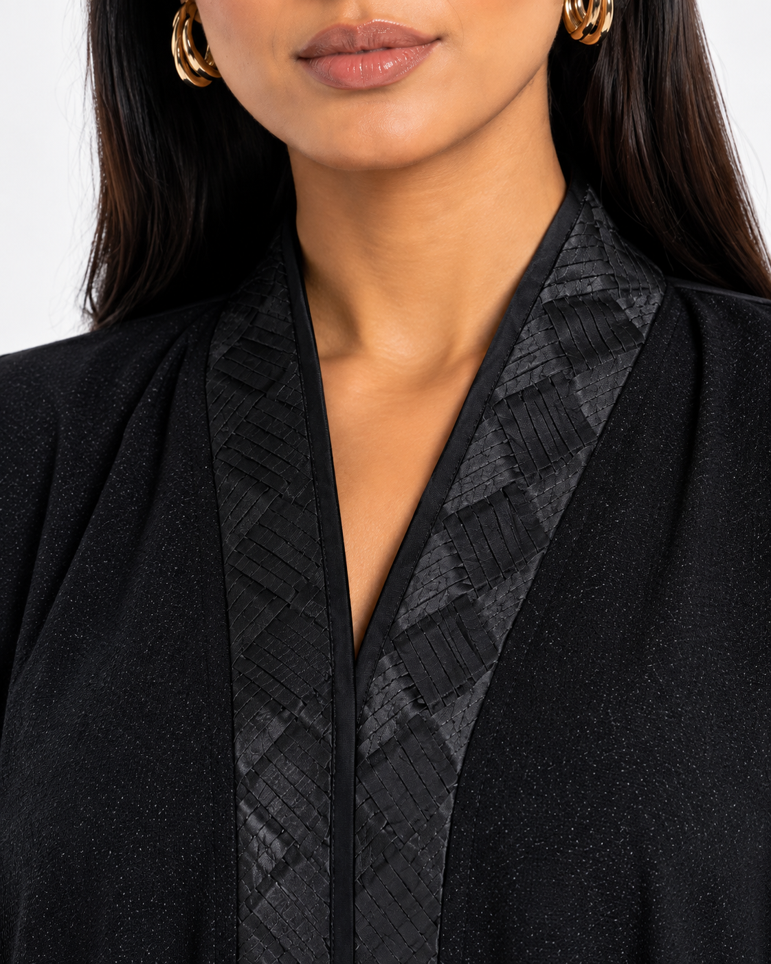 Buy Black Crystal Abaya R353 - Luxury Abaya shop- Rutba Fashion Abaya