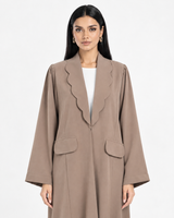 Buy Off-white Abaya R357 - Turkish Coat - Rutba Fashion Abaya