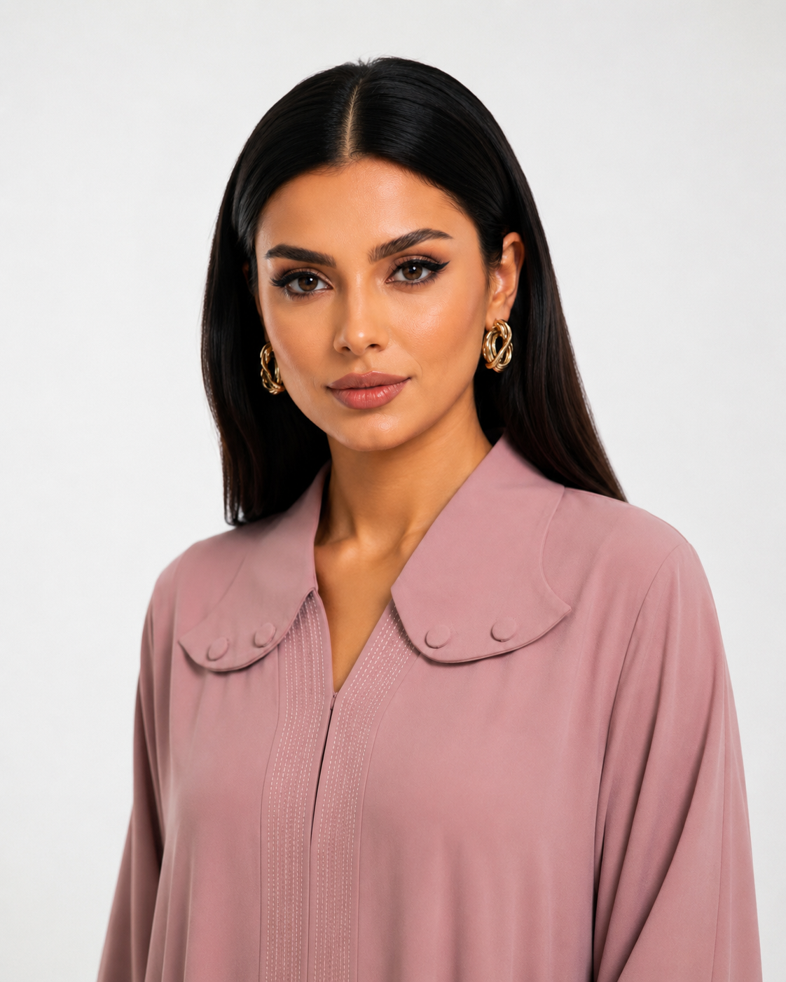 Buy Pink Abaya R359 - Zari Work - Rutba Fashion Abaya