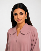 Buy Pink Abaya R359 - Zari Work - Rutba Fashion Abaya