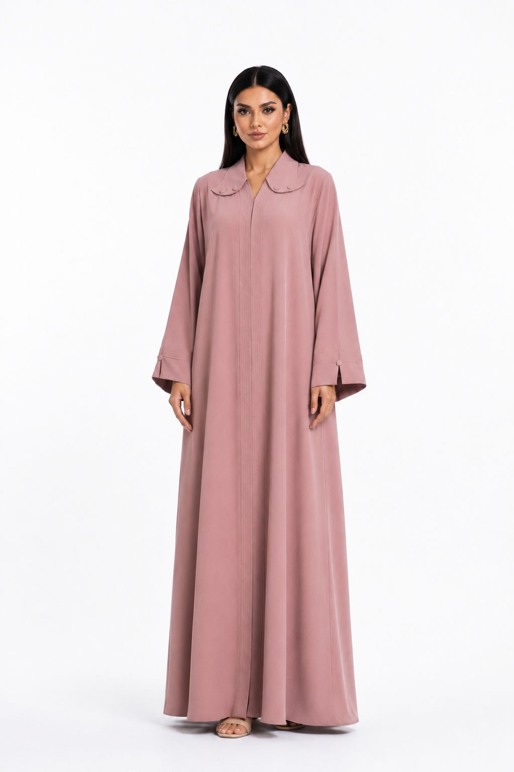 Buy Pink Abaya R359 - Zari Work - Rutba Fashion Abaya