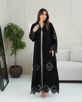 R233 Black Classic Abaya Set