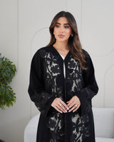 R234Black Dantel Summer Collection Abaya