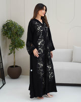 R234Black Dantel Summer Collection Abaya