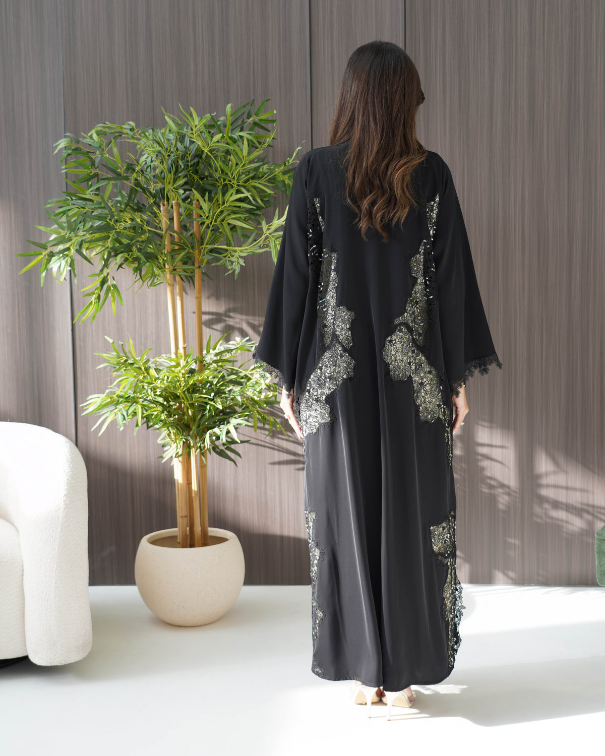 R244Classic Black Summer Abaya collection