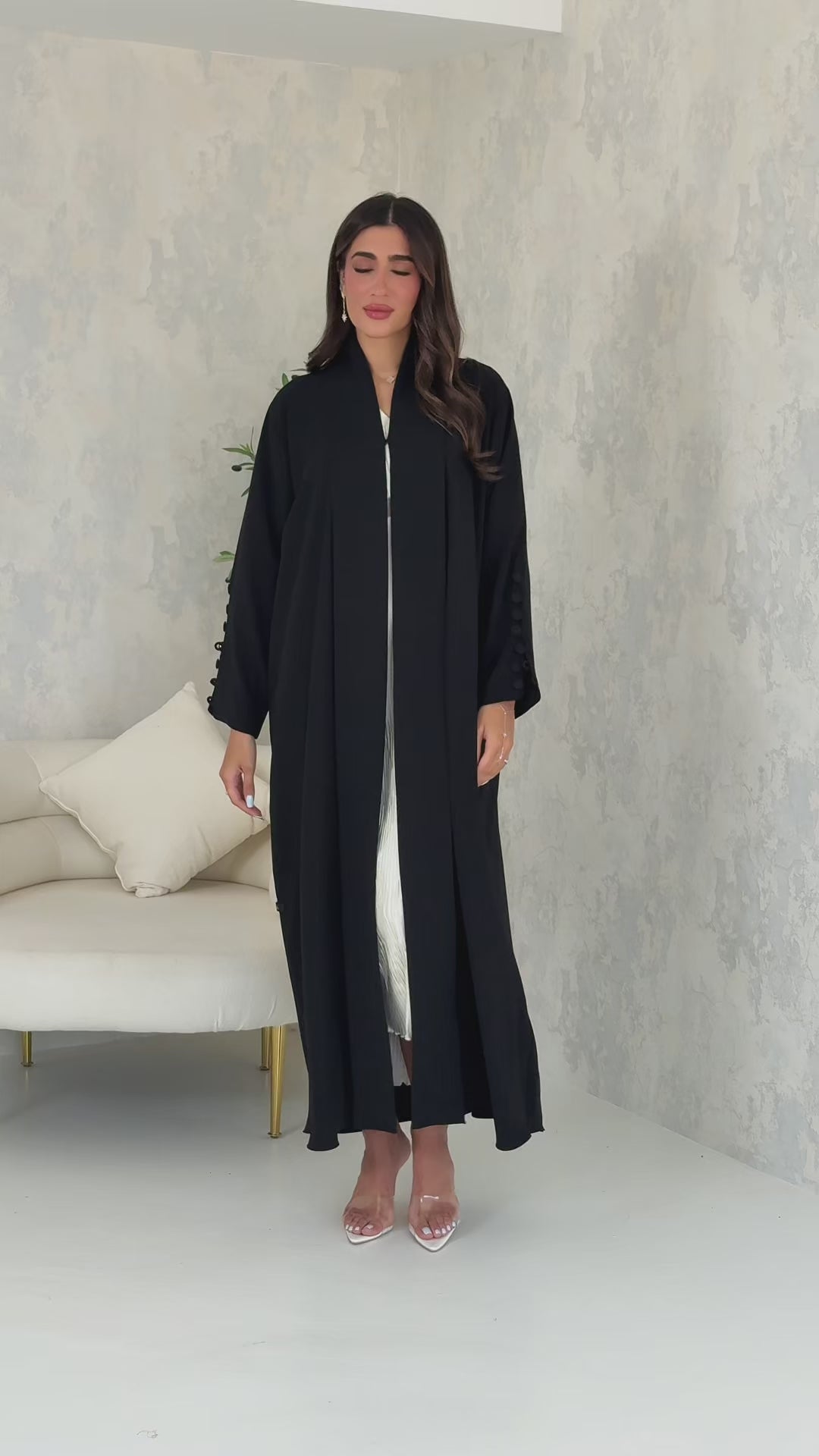 R106 Black Abaya Set