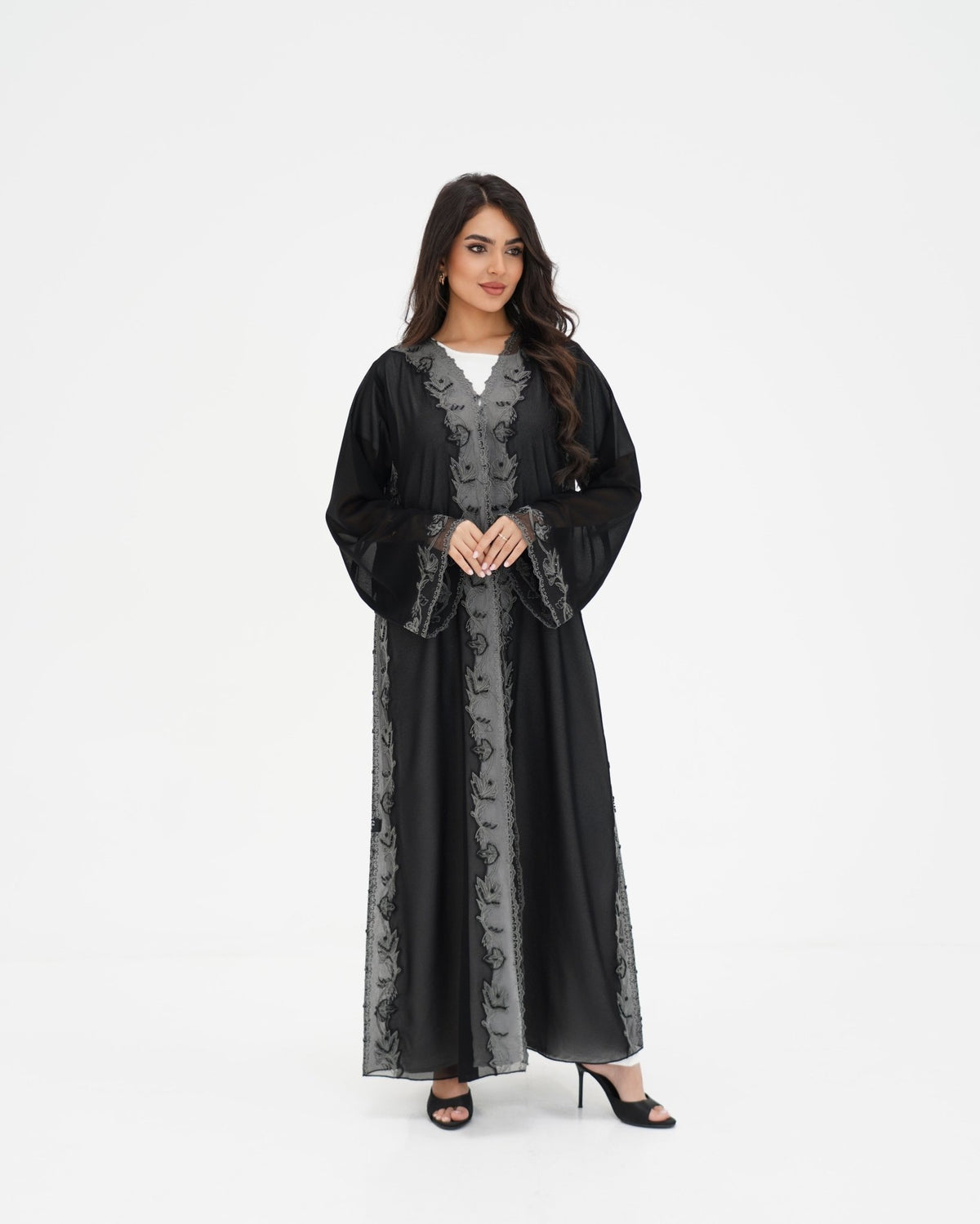 R 330 Black Embroidered Abaya Abaya for Women UAE – Abaya – Rutba Fashion Abaya