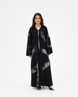 R 332 Black Beaded Abaya Abaya for Women UAE – Abaya – Rutba Fashion Abaya