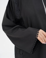 R 335 Black Premium Embroidery Abaya Abaya for Women UAE – Abaya – Rutba Fashion Abaya