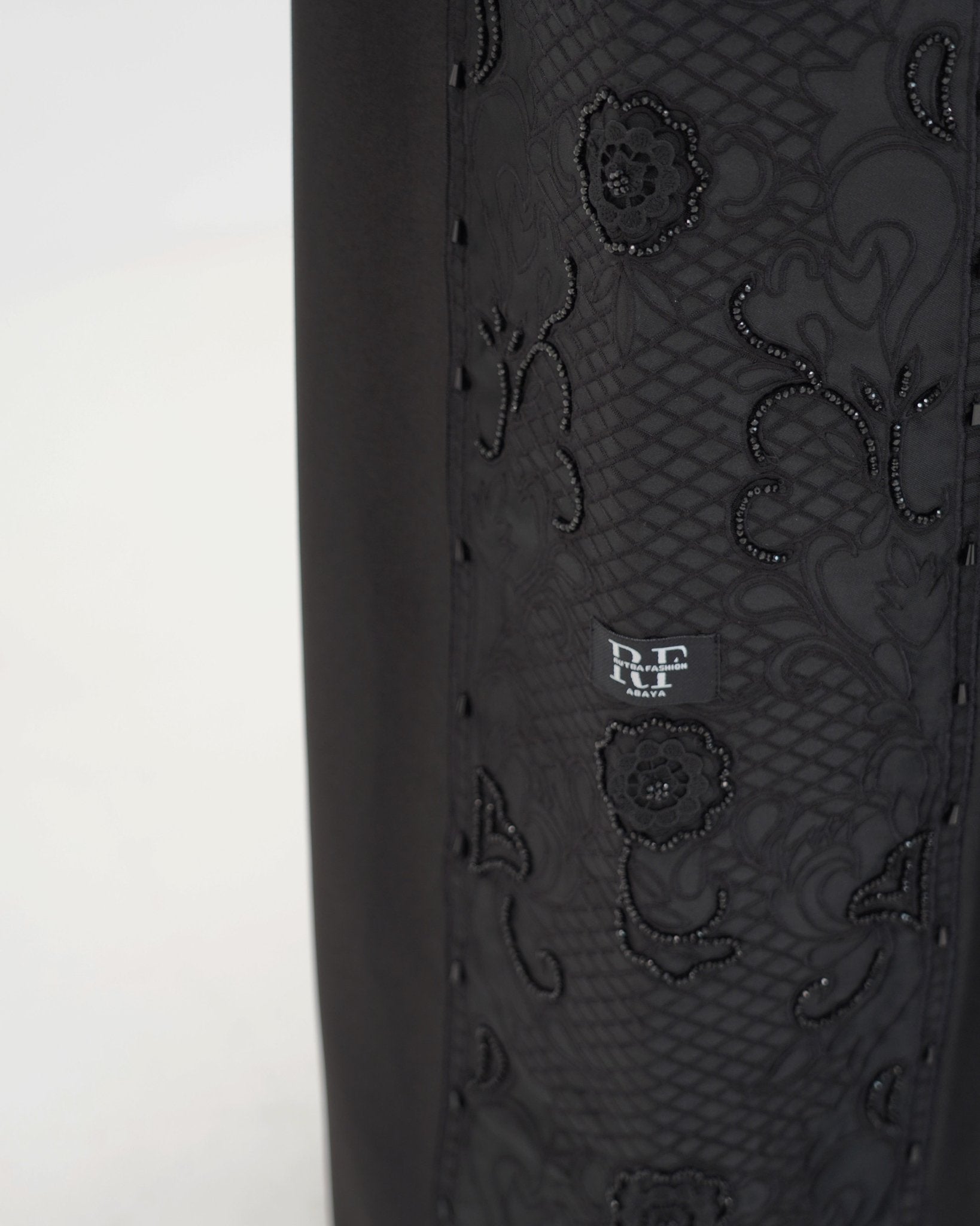 R 335 Black Premium Embroidery Abaya Abaya for Women UAE – Abaya – Rutba Fashion Abaya
