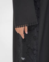 R 335 Black Premium Embroidery Abaya Abaya for Women UAE – Abaya – Rutba Fashion Abaya