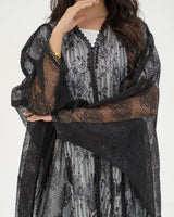 R 337 Black Dantel Abaya Abaya for Women UAE – Abaya – Rutba Fashion Abaya