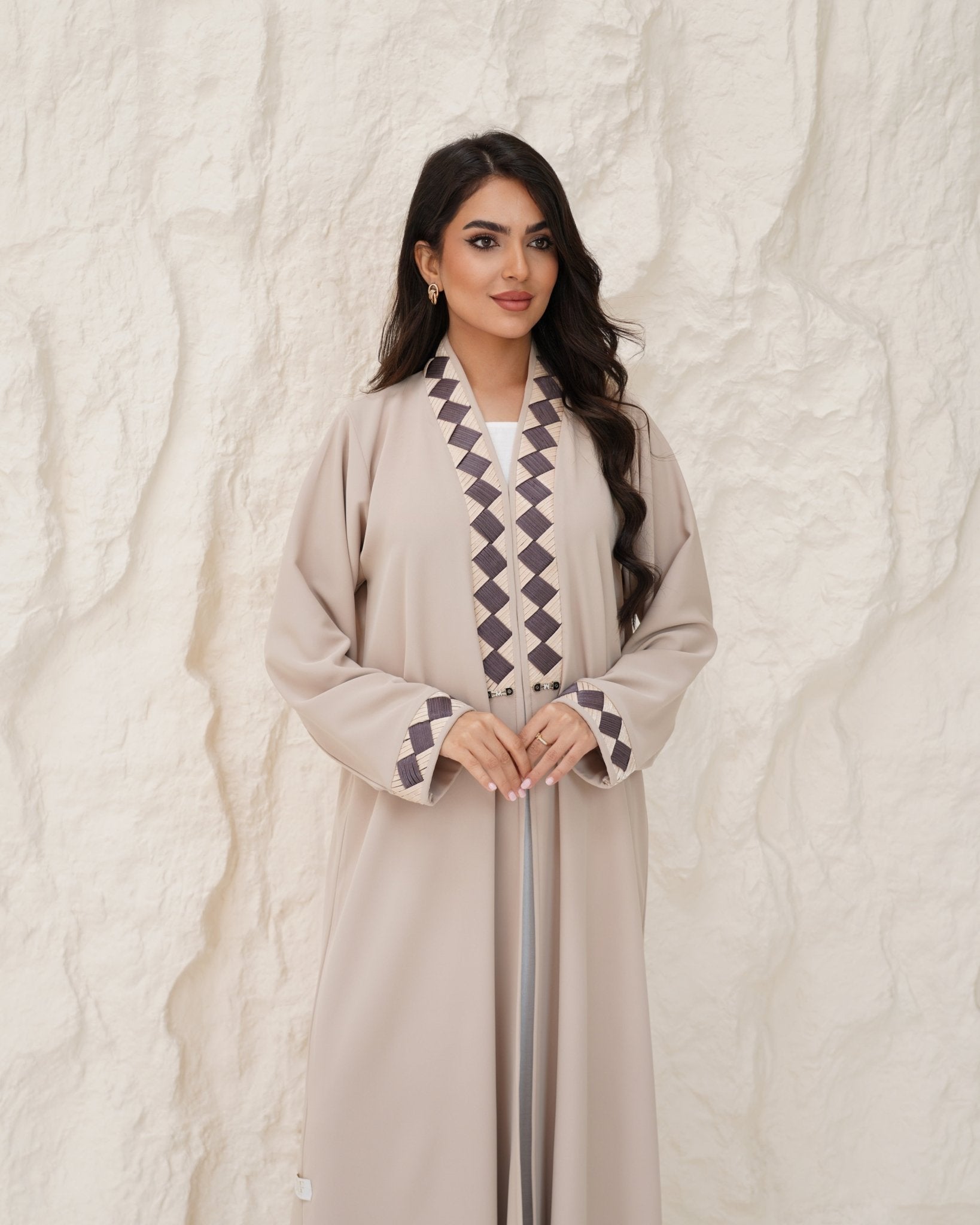 R 340 Beige Abaya Abaya for Women UAE – Abaya – Rutba Fashion Abaya