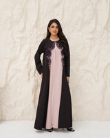 R 341 Black Pink Two-Tone Abaya Abaya for Women UAE – Abaya – Rutba Fashion Abaya