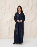 R 342 Navy Blue Rainbow Beaded Abaya Abaya for Women UAE – Abaya – Rutba Fashion Abaya