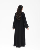 R 345 Black Kashmiri Embroidery Abaya Abaya for Women UAE – Abaya – Rutba Fashion Abaya