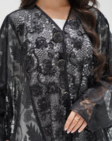 R 347 Black Dantel Abaya Abaya for Women UAE – Abaya – Rutba Fashion Abaya