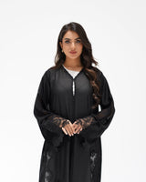 R 348 Black Embroidery Abaya Abaya for Women UAE – Abaya – Rutba Fashion Abaya