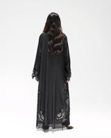 R 348 Black Embroidery Abaya Abaya for Women UAE – Abaya – Rutba Fashion Abaya