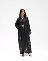 R 348 Black Embroidery Abaya Abaya for Women UAE – Abaya – Rutba Fashion Abaya
