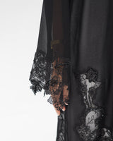 R 348 Black Embroidery Abaya Abaya for Women UAE – Abaya – Rutba Fashion Abaya