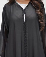 R 348 Black Embroidery Abaya Abaya for Women UAE – Abaya – Rutba Fashion Abaya