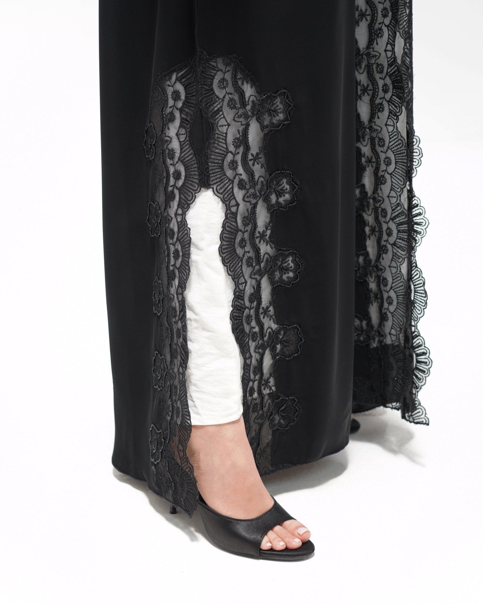 R 350 Black Embroidery Abaya Abaya for Women UAE – Abaya – Rutba Fashion Abaya