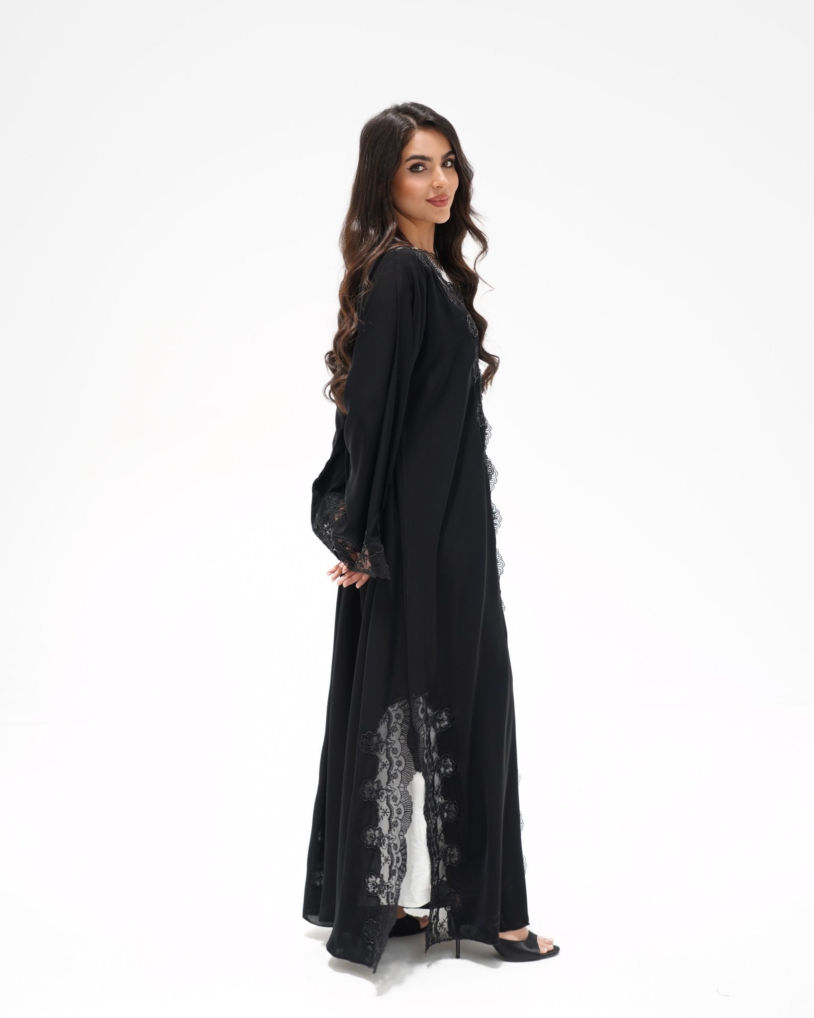 R 350 Black Embroidery Abaya Abaya for Women UAE – Abaya – Rutba Fashion Abaya