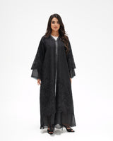 R 352 Black Premium Embroidery Abaya Abaya for Women UAE – Abaya – Rutba Fashion Abaya