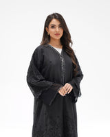R 352 Black Premium Embroidery Abaya Abaya for Women UAE – Abaya – Rutba Fashion Abaya