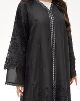 R 352 Black Premium Embroidery Abaya Abaya for Women UAE – Abaya – Rutba Fashion Abaya
