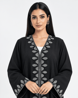 R 369 Black Embroidery Abaya Abaya for Women UAE – Abaya – Rutba Fashion Abaya