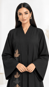 R 373 Leaf Design Office Wear Abaya Abaya for Women UAE – Abaya – Rutba Fashion Abaya