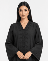 R 375 Black Embroidery Office Wear Abaya Abaya for Women UAE – Abaya – Rutba Fashion Abaya