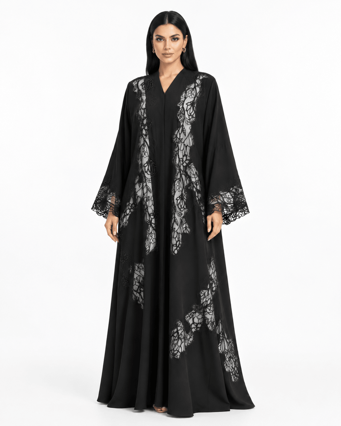 R 379 Black Elegant Office Wear Abaya Abaya for Women UAE – Abaya – Rutba Fashion Abaya