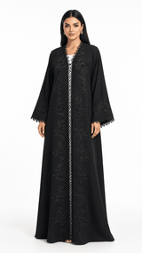 R 380 Black Luxury Office Wear Abaya Abaya for Women UAE – Abaya – Rutba Fashion Abaya