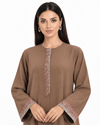 R 383 Brown Elegant Office Wear Abaya Abaya for Women UAE – Abaya – Rutba Fashion Abaya