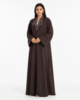 R 386 Brown Coat Style Abaya Abaya for Women UAE – Abaya – Rutba Fashion Abaya