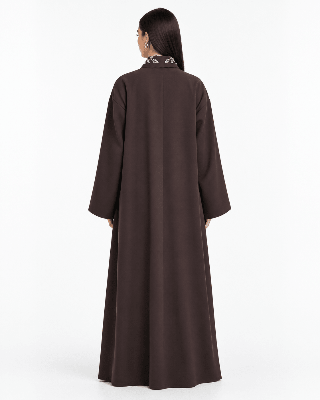 R 386 Brown Coat Style Abaya Abaya for Women UAE – Abaya – Rutba Fashion Abaya