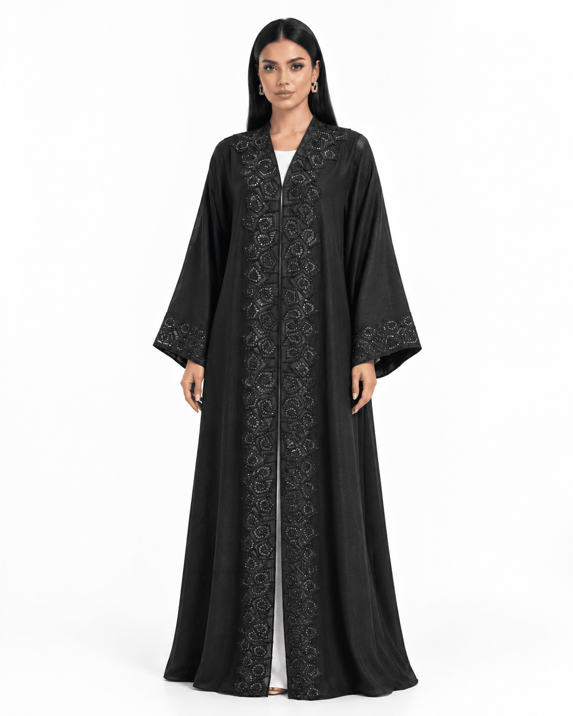 R 389 Black Luxury Occasion Abaya Abaya for Women UAE – Abaya – Rutba Fashion Abaya