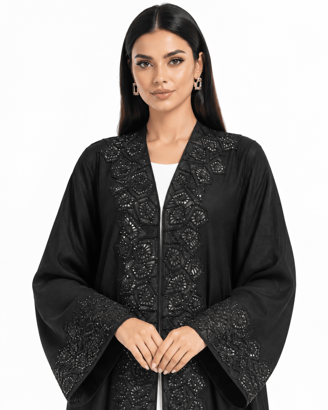 R 389 Black Luxury Occasion Abaya Abaya for Women UAE – Abaya – Rutba Fashion Abaya