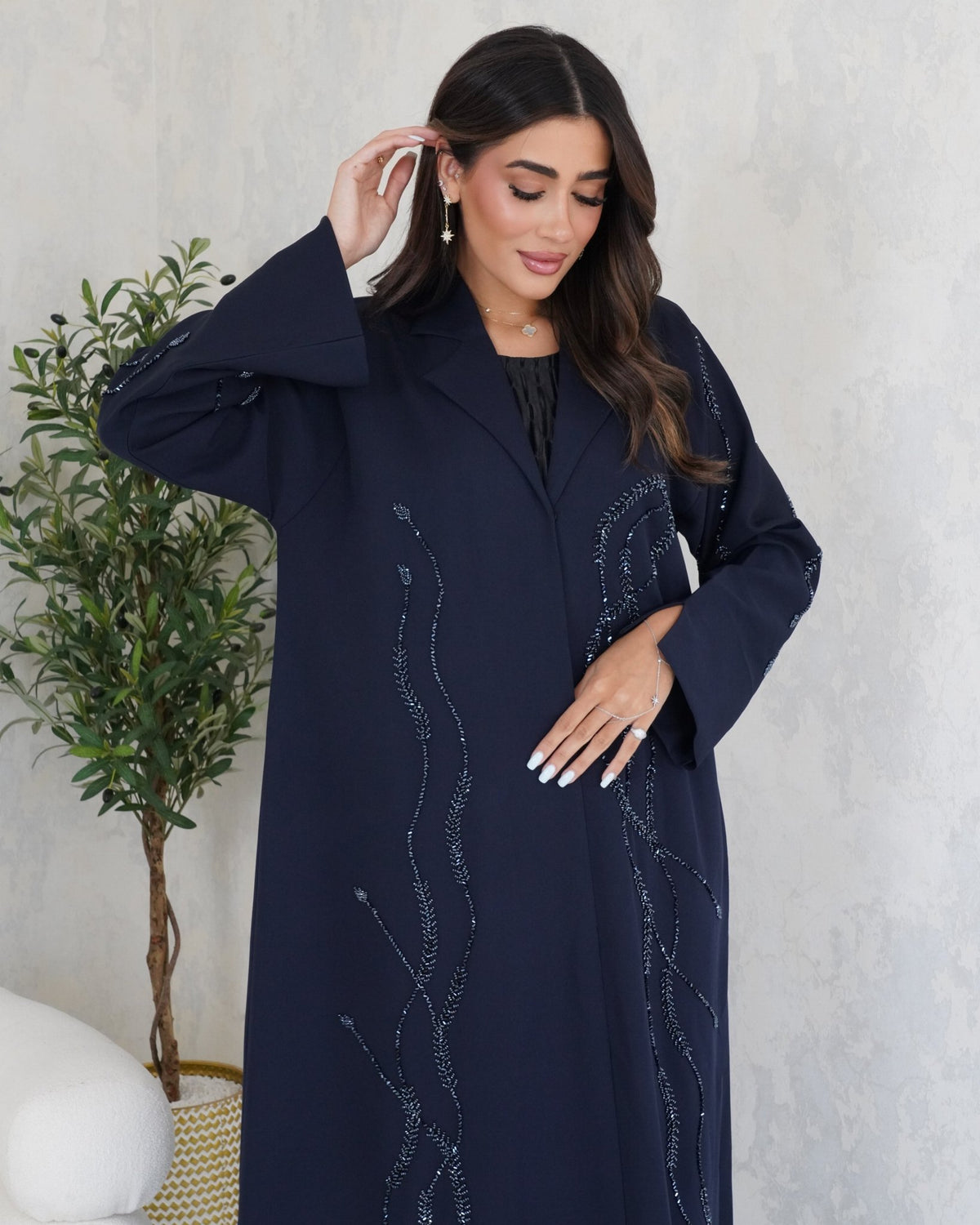 R100 Blue Abaya Set Abaya for Women UAE – Abaya – Rutba Fashion Abaya