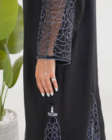 R112 Black Abaya Set Abaya for Women UAE – Abaya – Rutba Fashion Abaya