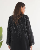R115 Black Abaya Set Abaya for Women UAE – Abaya – Rutba Fashion Abaya